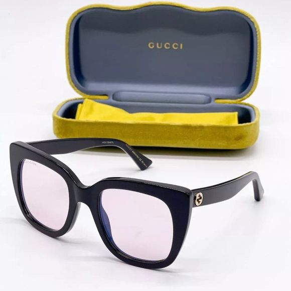 Sale! New Gucci Women's 51mm Black and Blue Transition Lens Eyeglasses! - Picture 1 of 6